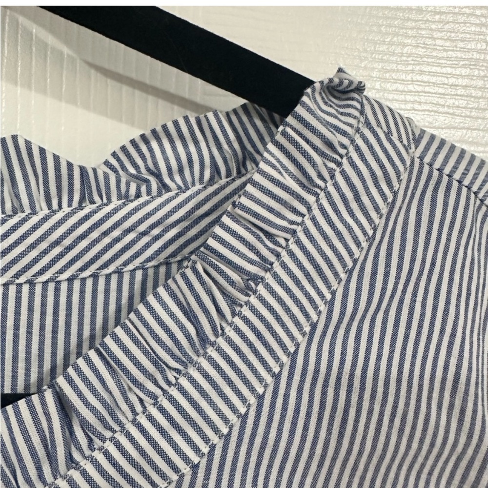 Pretty Talbots blue Striped Women's Top with Teal and Blue accents size 1X - Picture 2 of 8